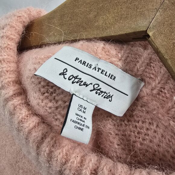 & Other Stories Pink Cozy Crew Neck Sweater - Picture 3 of 10